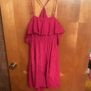 SHEIN Magenta Textured Romper